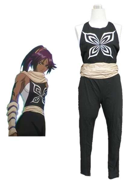 Bleach Yoruichi Shihoin hornet's crest Fighting Uniform Cosplay Costumes